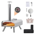 thumbnail image 1 of AKDSteel  Portable Wood Pellet & Multi-Fuel Outdoor Pizza Oven, Stainless Steel Pizza Maker with Stone, Peel, Thermometer and Carry Bag for Backyard, Patio & Camping, 1 of 8