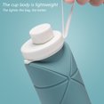 thumbnail image 4 of Collapsible Water Bottles Leakproof Valve Reusable BPA Free Silicone Foldable Water Bottle, 4 of 6