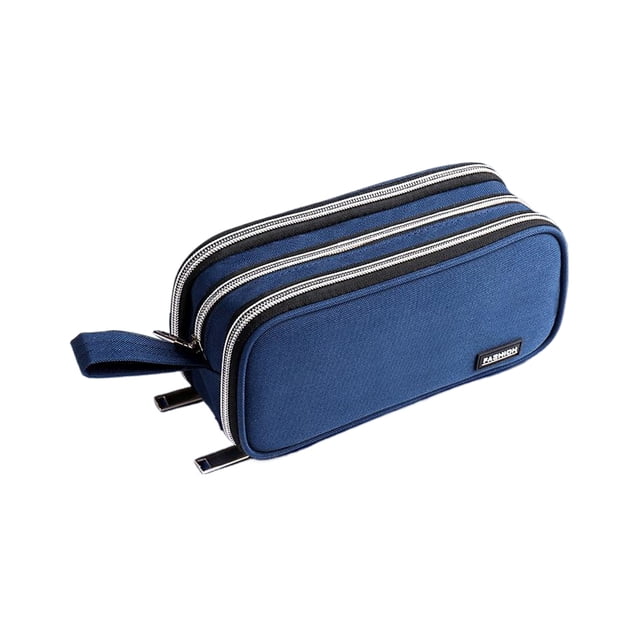tredstone Linen Durable Pen Bag With Six Layers Of Classified Storage For Easy Organization Large Pencil Case Sapphire blue