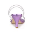 thumbnail image 2 of BLISSFUL STEP Women's Slide Sandal Rhinestone Strappy Square Toe Kitten Heel Slide Sandals Purple 7, 2 of 7