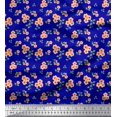 thumbnail image 1 of Soimoi polyester Crepe Fabric Leaves & Flower Floral Print Sewing Fabric Yard 52 Inch Wide, 1 of 3