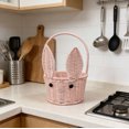 thumbnail image 3 of FEISHENTT Bread Basket Candy Baskets Easter Bunny Hanging Toy Woven with Handle Wicker Food Snack Container Food Storage Holder Beach Rattan Laundry, 3 of 5