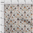 thumbnail image 2 of oneOone Cotton Flex Rust Brown Fabric Florals Craft Projects Decor Fabric Printed By The Yard 40 Inch Wide, 2 of 4