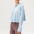 thumbnail image 3 of RXIRUCGD T-shirt de Mode pour Femme Blouse à Manches Longues Col Rond Hauts Décontractés Chandail, Bleu Pâle, Taille : 2TG, 3 of 8