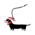 thumbnail image 1 of Pet Dog Christmas Tree Pendants Ornament Wood Hanging Dog Sign, 1 of 8