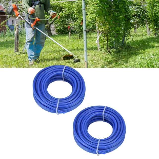 2 Pcs Fil de Coupe en Nylon Bleu 4mm Fil Rond Accessoires pour Tondeuse à Gazon