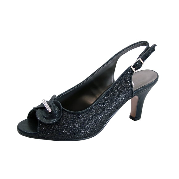 FLORAL Sandales Slingback à Bout Ouvert pour Femmes, Largeur Grand, Marian