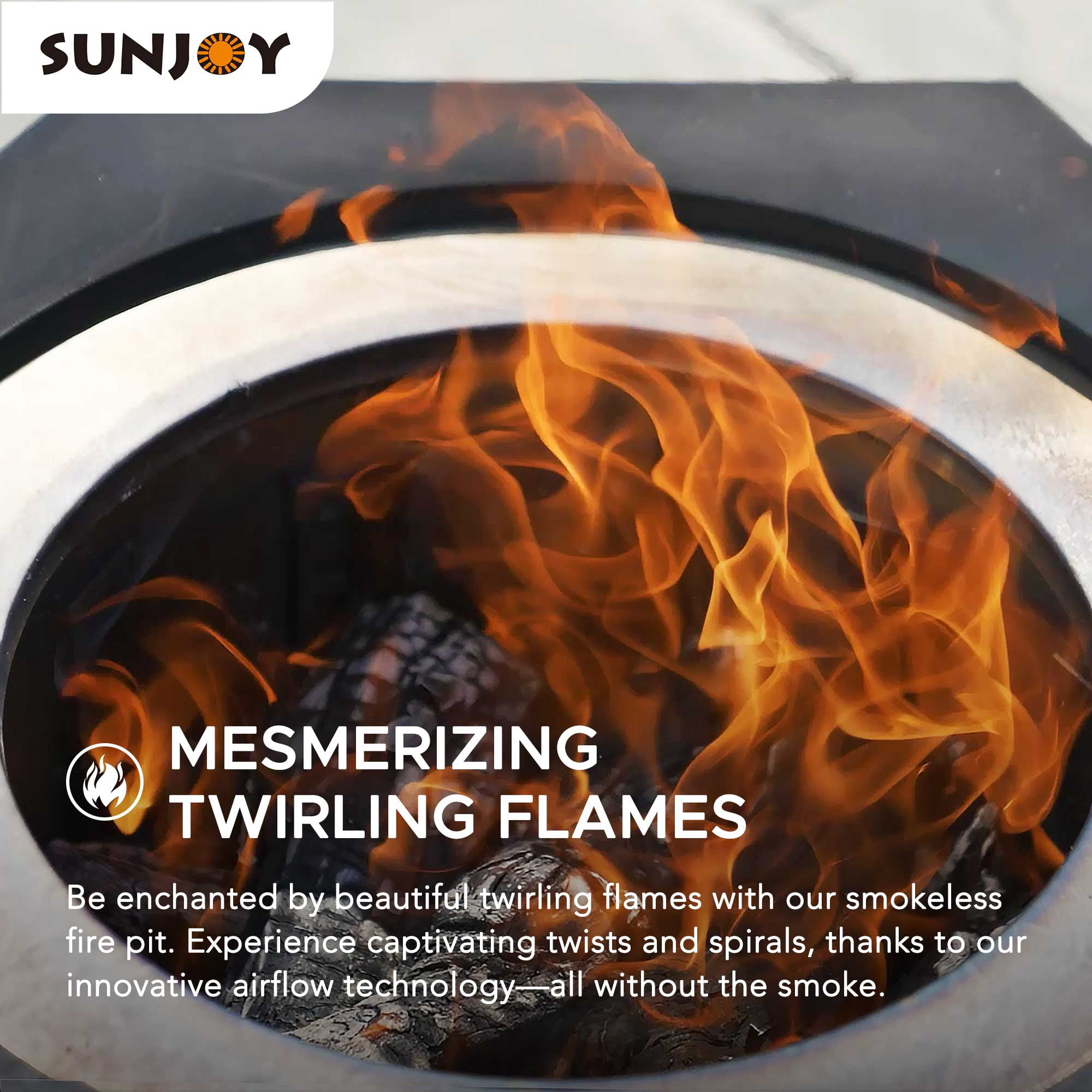 Sunjoy 26 pouces Hexagonal faible fumée Firepit