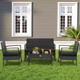 thumbnail image 3 of Gymax 8PCS Rattan Patio Conversation Set Outdoor Wicker Furniture Set w/ Cushions, 3 of 8