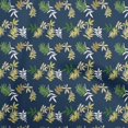 thumbnail image 1 of oneOone Polyester Spandex Navy Blue Fabric Leaves Craft Projects Decor Fabric Printed By The Yard 56 Inch Wide, 1 of 5