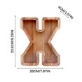 thumbnail image 3 of Boîte de Rangement en Bois pour Lettres Anglaises, Verre Transparent, 3 of 6