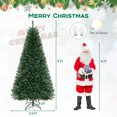 thumbnail image 3 of Costway 8 FT Christmas Tree with 1182 PVC Branch Tips 400 Warm White LED Lights Gloves, 3 of 10