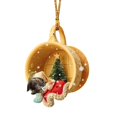 thumbnail image 1 of TIELUTT Christmas Tree Decorations Crafts Hanging Decorations Christmas Acrylic Dog Mini Tent Ornament Ornament Easter Garland Decorations with Lights Garland with Lights Christmas Beads on String, 1 of 5