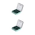 thumbnail image 3 of Transemion Pill Box Health Care Tablet Storage Container Dispenser Daily Tablets Holder Travel Indoor Outdoor Organizer Suitcase Green 2Set, 3 of 6