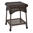 thumbnail image 1 of Jeco Table d'Appoint de Patio en Osier, Couleur Espresso, 1 of 7