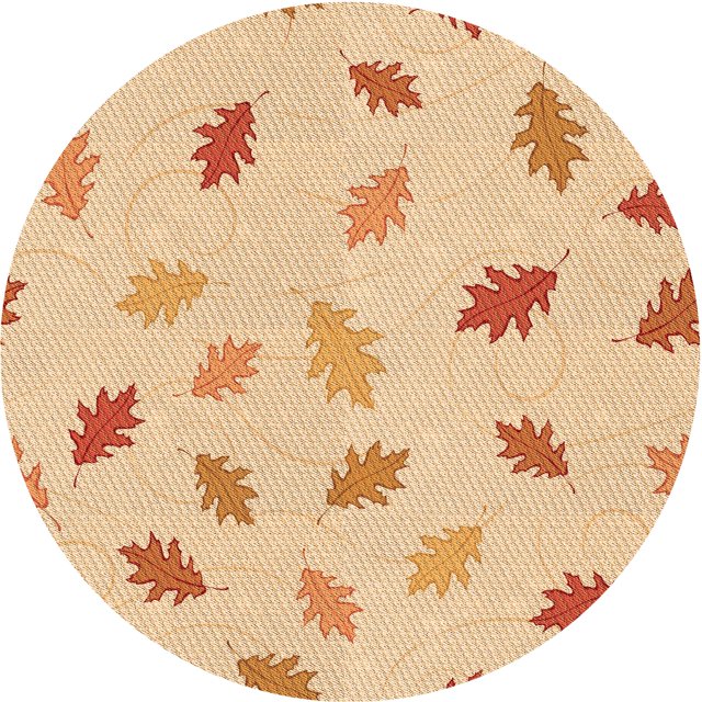 Ahgly Company Tapis d'Intérieur Ronds de Style Transitionnel Lavables à la Machine, Kaki et Or, 6 Pieds Rond