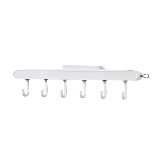 Clearance! Punch-free Pull-out 6 Hooks Kitchen Kitchen Utensils Storage Rack Discount Items Clearance Item #41