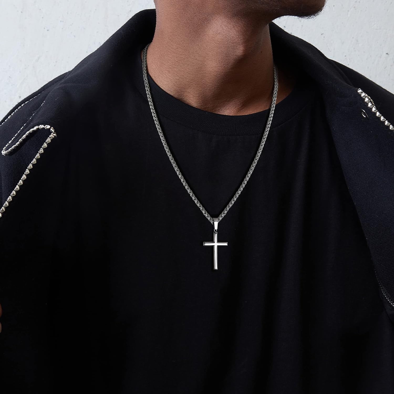 925 Sterling Silver Cross Necklace for Men Women | Strong Durable