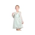 thumbnail image 2 of Girls Dress Green Floral Lace V Neck Ruffle Pearl Long Sleeve Party 7 Years, 2 of 7