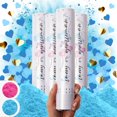 thumbnail image 1 of Gender Reveal Confetti Cannon - 4 Pack - Blue Boy Biodegradable Gender Reveal Smoke Bombs and Heart Shaped Confetti Poppers | Baby Gender Reveal Powder Cannon | Powder Blaster Gender Reveal Machine, 1 of 8