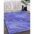 thumbnail image 3 of Ahgly Tapis Rectangulaire Lavable en Machine Bleu Ciel, 3 Pieds x 5 Pieds, 3 of 7