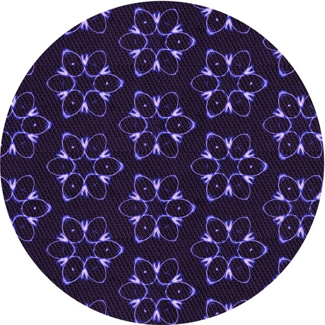 Ahgly Company Tapis Rond Lavable en Machine Intérieur Transitionnel Violet Profond, 8 Pieds Rond