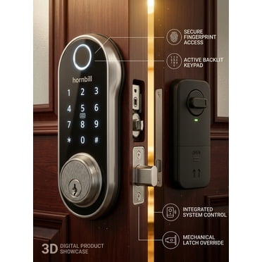 Smart Lock Fingerprint Electronic Deadbolt Door Lock with Keypad-Bluetooth,Keyless Entry Smart Deadbolt,Free App Control,IC Card,Ekeys Sharing,Passcode,Auto Lock,Support Google Home