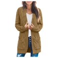 thumbnail image 4 of Women‘s Long Sleeve Cable Knit Cardigan Sweaters Open Front Winter Outwear, 4 of 6