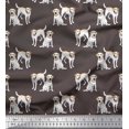thumbnail image 1 of Soimoi Silk Fabric Labrador Dog Fabric Prints by Yard 42 Inch Wide, 1 of 3