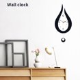 thumbnail image 4 of LSLJS Large Modern Sway Wall Clock, Living Room Clocks Wall Acrylic Water Drop Silent Decoration Suitable for Home Bedroom Kitchen Office 20.4 x 9.4 Inch, Wall Clock, 4 of 8