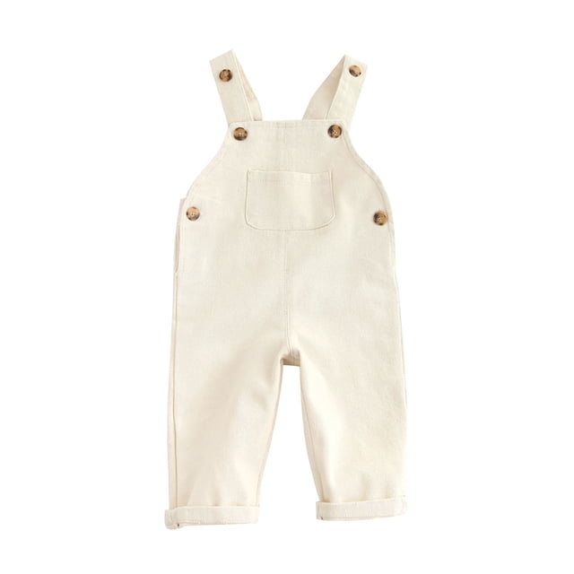 Toddler Girls 3-14Years Jumpsuit & Rompers Big Kid Bib Overalls Denim Pants Khaki