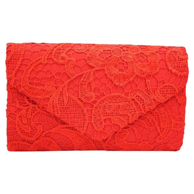 letairis Women Shoulder Bag Portable Replacement Solid Color Stylish Fashionable Banquet Rectangular Girls Envelope Pouch Clutches Red