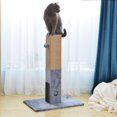 thumbnail image 3 of Vibrant Life 31.5" Natural Jute & Plush Covered Cat Scratching Post with Massager & Toys, Gray&Brown, 3 of 7