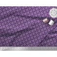 thumbnail image 3 of Soimoi Purple polyester Crepe Fabric Leaves & Floral Decor Fabric Printed Yard 42 Inch Wide, 3 of 3