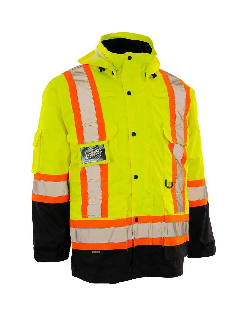Forcefield 6-in-1 Hi Vis Winter Safety Parka with Removable Bomber Jacket