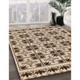 thumbnail image 3 of Ahgly Company Tapis Rond Lavable en Machine Intérieur Transitionnel Blond Doré Or, 7 Pieds Rond, 3 of 7
