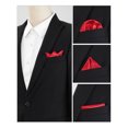 thumbnail image 4 of INSPIRE CHIC Men's Pocket Square Solid Color Handkerchiefs Self-folded For Wedding Party Wine red One Size, 4 of 4