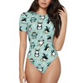 thumbnail image 1 of Sikiie Combinaison de Ski d'Hiver Pingouin pour Femmes, Manches Courtes, Col Rond, Chemise à Encliqueter-TTG, 1 of 7