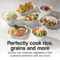 thumbnail image 4 of Proctor Silex Rice Cooker & Food Steamer, 6 Cups Cooked (3 Cups Uncooked), Includes Steam and Rinsing Basket, Black (37510), 4 of 8