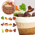 thumbnail image 2 of Thanksgiving Cake Inserts Fall Pumpkin Maple Leaf Turkey Themed Cupcake Topper Picks for Autumn Desserts, 2 of 7