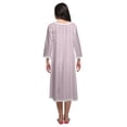 thumbnail image 3 of Moomaya Coton Femme Longueur Genou Manches 3/4 Chemise de Nuit Imprimée Tenue de Nuit, 3 of 5
