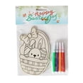 thumbnail image 2 of EGNMCR Easter Decorations Easter DIY Wooden Picture Board Rabbits Coloring Art Decoration Eggs Gift Parents And Children Activity Easily Accomplished Flowers 4ML Wooden coloring board, 2 of 6
