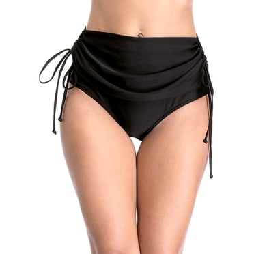 Women's Bikini Bottoms High Cut Swim Bottom Ruched Swimwear Briefs