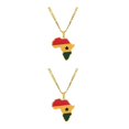 thumbnail image 2 of Maytalsory Lightweight And Comfortable Necklace Featuring Africa Map Pendant Statement Ghana 2Set, 2 of 6