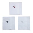 thumbnail image 3 of Umo Lorenzo  Cotton Boxed Initial Alphabet Handkerchiefs (Pack of 3) (Men's), 3 of 3