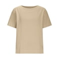 thumbnail image 4 of Yuyuzo Hauts pour Femmes Manches Courtes Col Rond Blouses Décontractées Confortables Tuniques Amples, 4 of 7