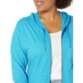 thumbnail image 4 of Hanes Chandail à Capuchon en Jersey Slub pour Femmes, G, Bleu Process, 4 of 8