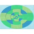 thumbnail image 1 of Ahgly Company Machine Washable Indoor Rectangle Transitional Lime Mint Green Area Rugs, 2' x 3', 1 of 7