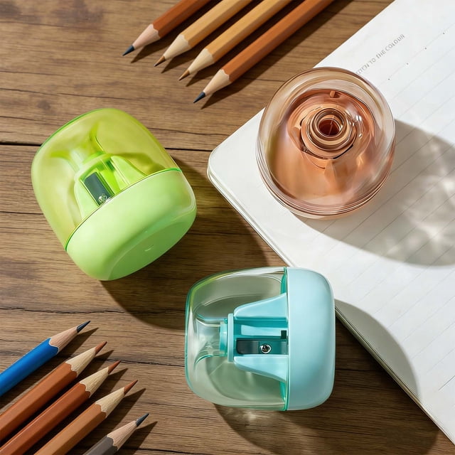 Yeciiwht Manual Mini Pencil Sharpener - Portable Compact Sharpener Classroom Homework Supplies Green