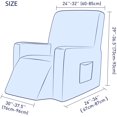 thumbnail image 3 of Subrtex Stretch 1-Piece Recliner Chair Cover Textured Grid Slipcover with Pockets, 3 of 6